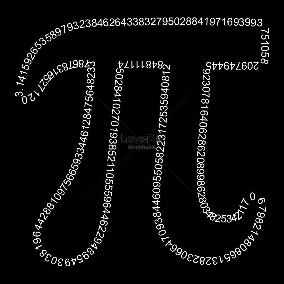 圆周率数字组成字母π的图形