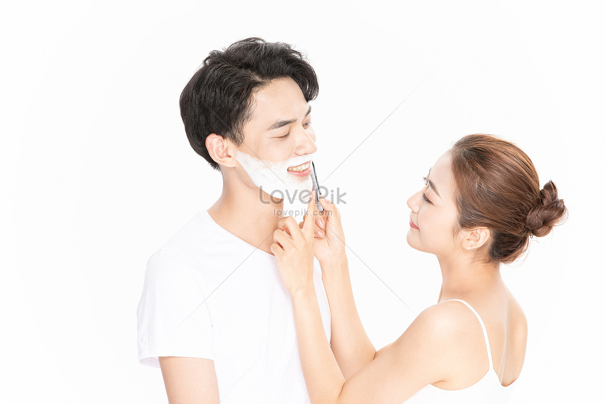 Shaving husband