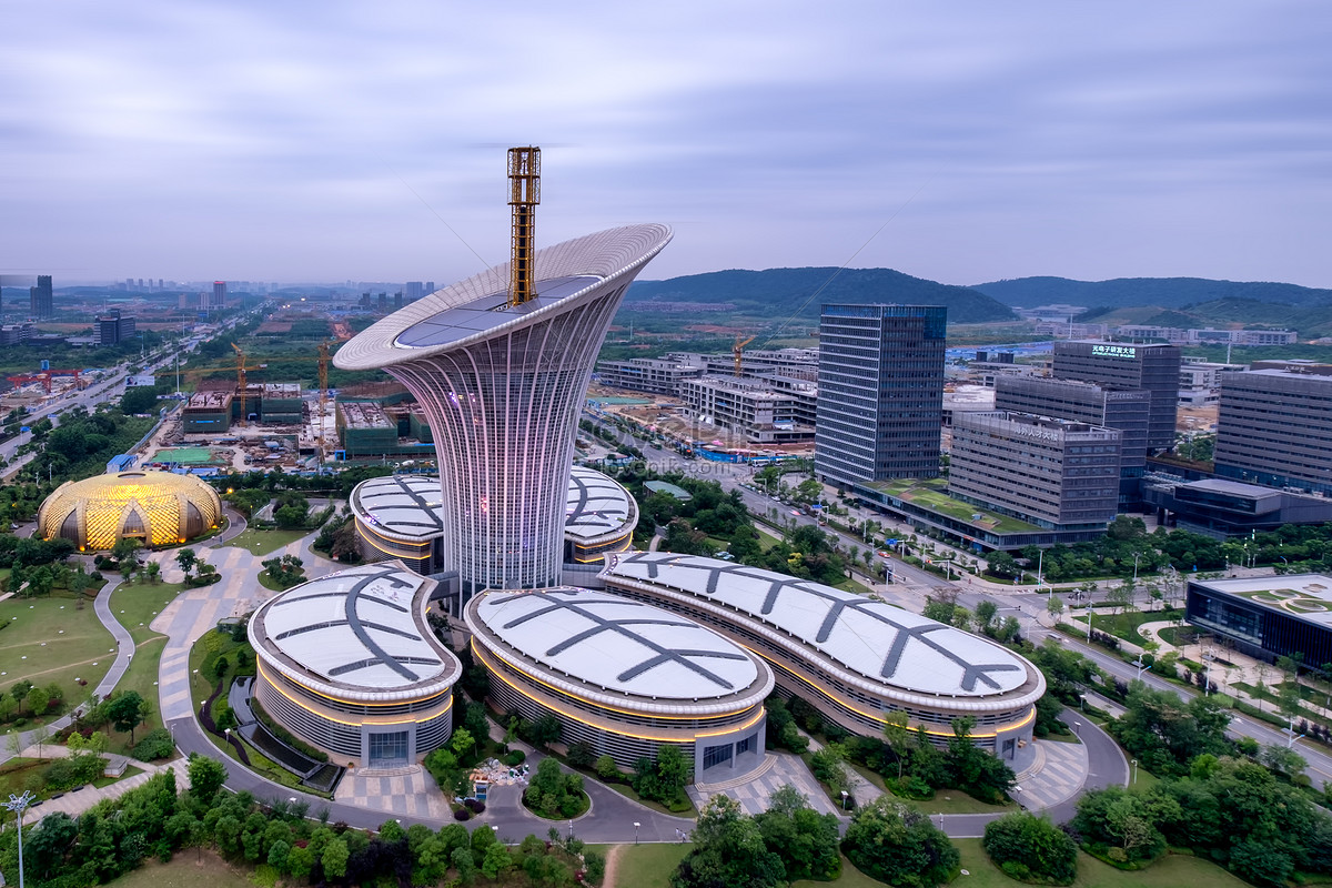 武汉未来科技城马蹄莲建筑图片素材编号500904634_prf