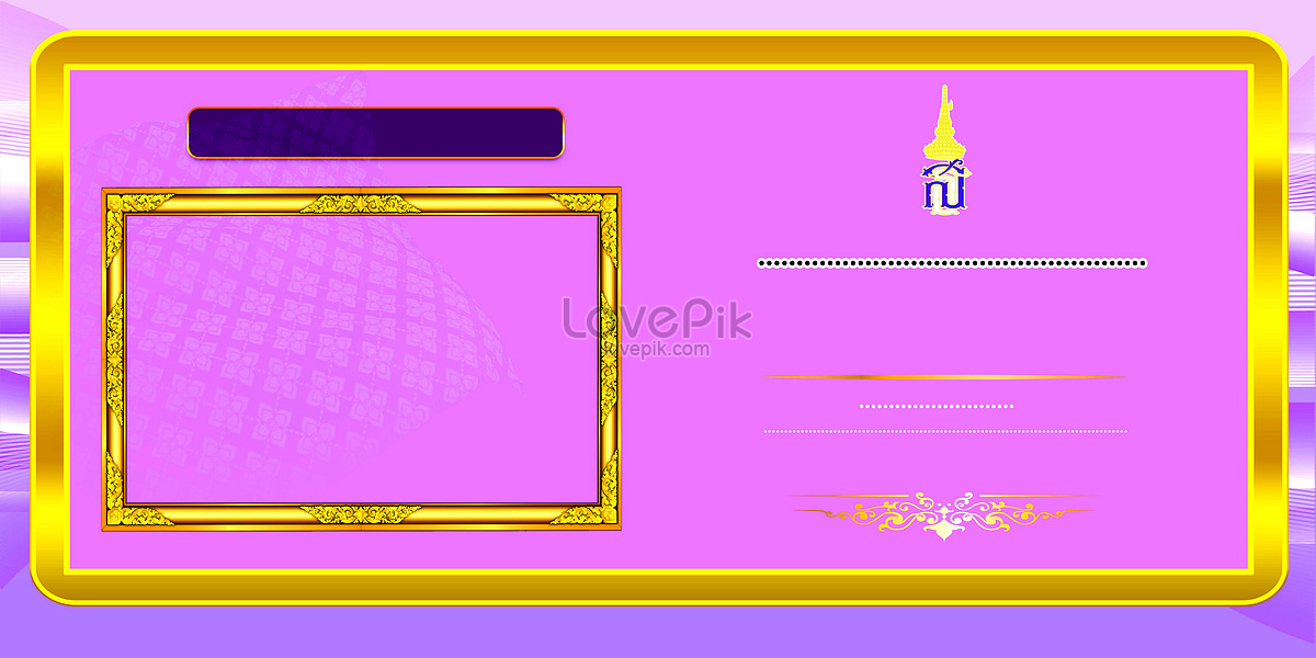 Hình Nền Khung Vàng Banner Truyền Thống Thái Lan, HD và Nền Cờ đẹp thái,  trang trí, màu hồng để Tải Xuống Miễn Phí - Lovepik