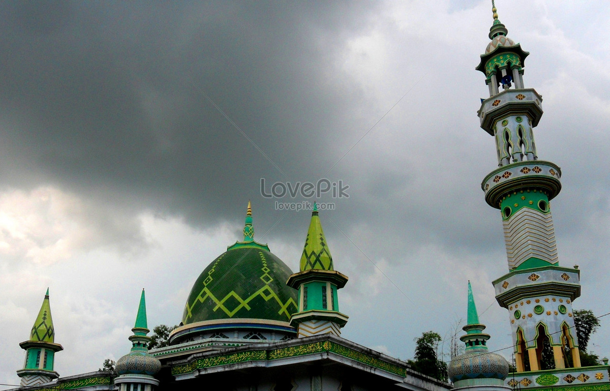 25 Gambar  Masjid Warna  Hijau  Richi Wallpaper
