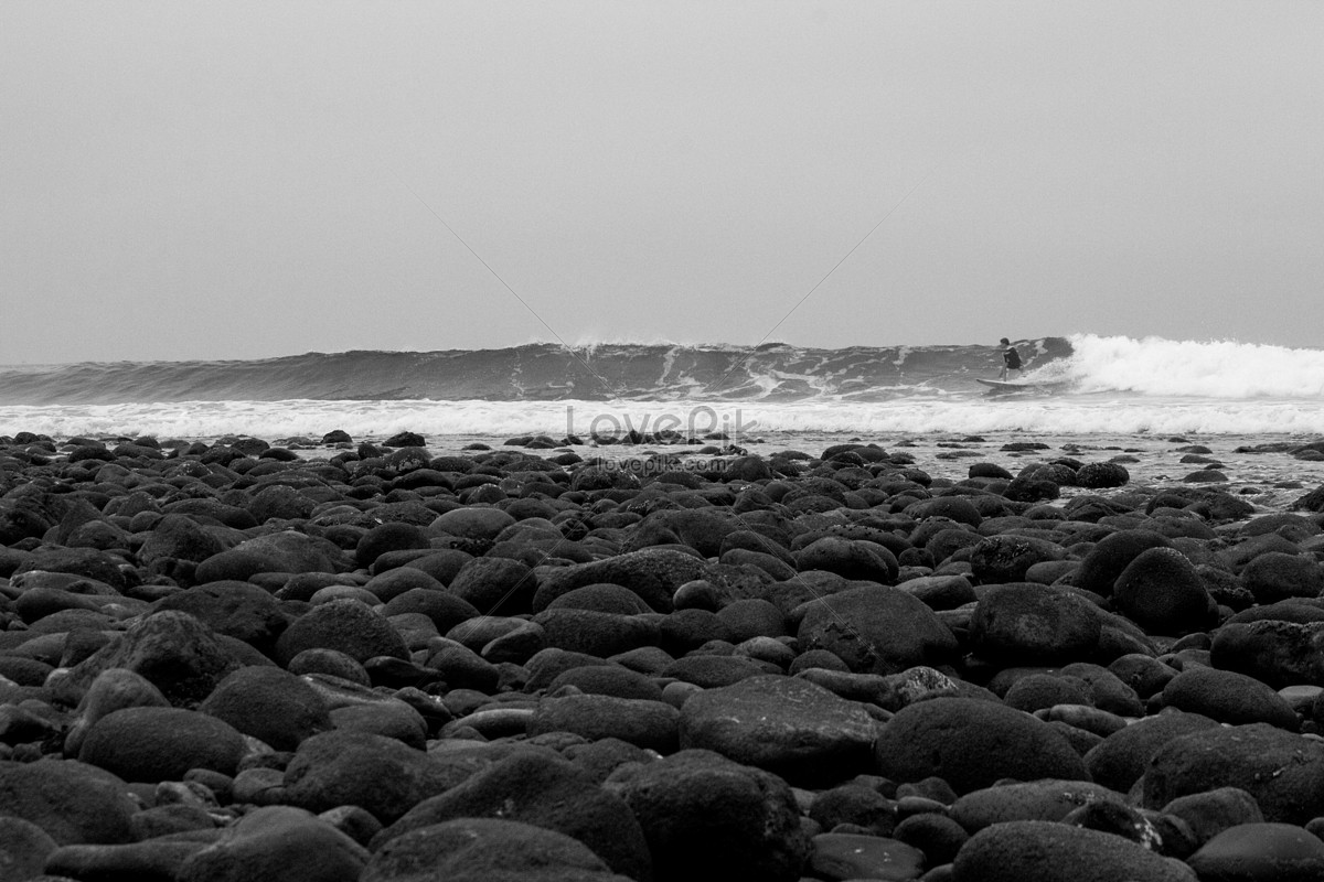 Photo De Plage Noir Et Blancnuméro De L