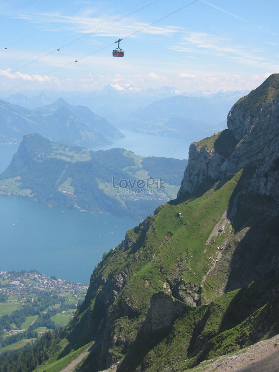 Pemandangan Danau Lucerne Dari Gunung Pilatus Gambar Unduh Gratis