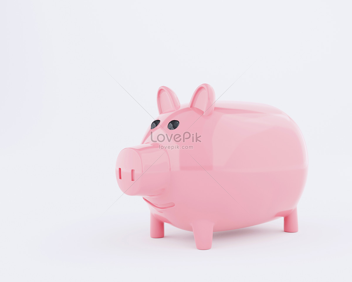 ảnh Kết Xuất 3d Smiley Piggy Bank Pink Của Một Con Lợn Trên Nền ...