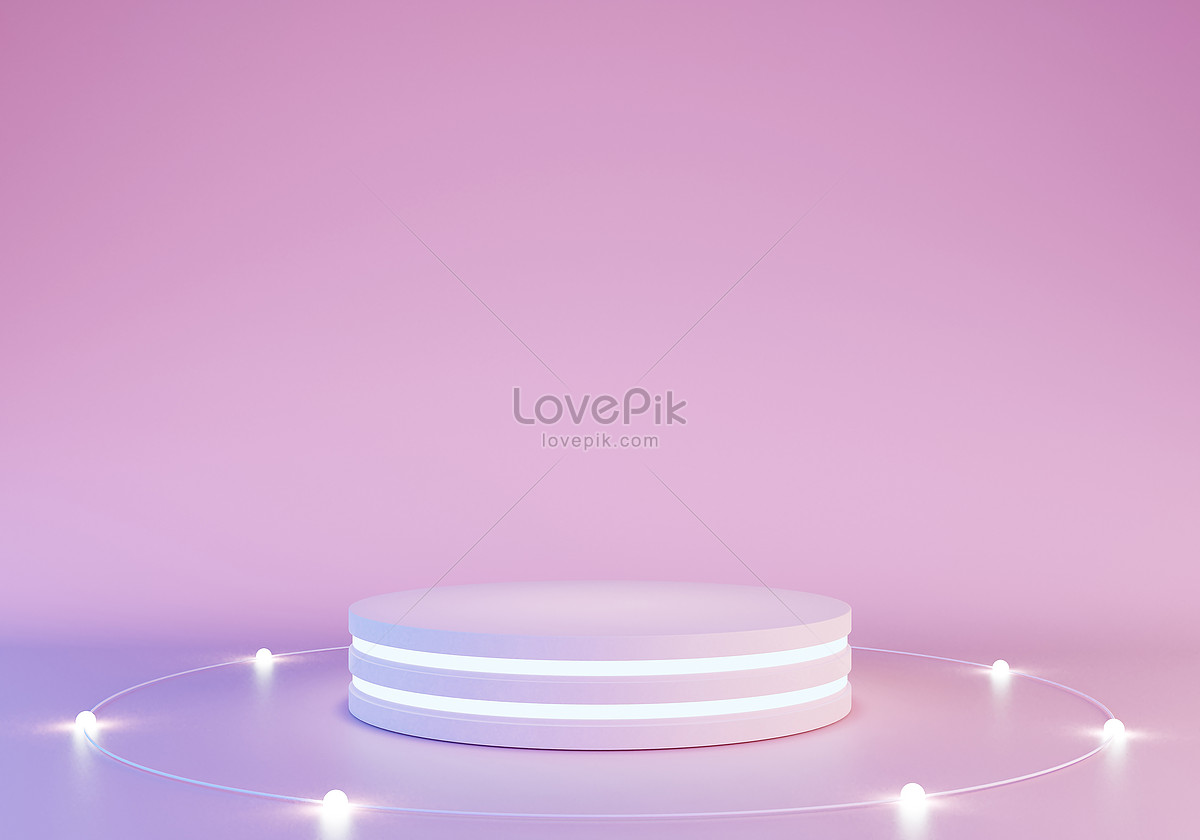 Mockup Of Platform Award Of Blank Product Stand Podium With Neon Lights On  Pastel Colors Background Picture And HD Photos | Free Download On Lovepik