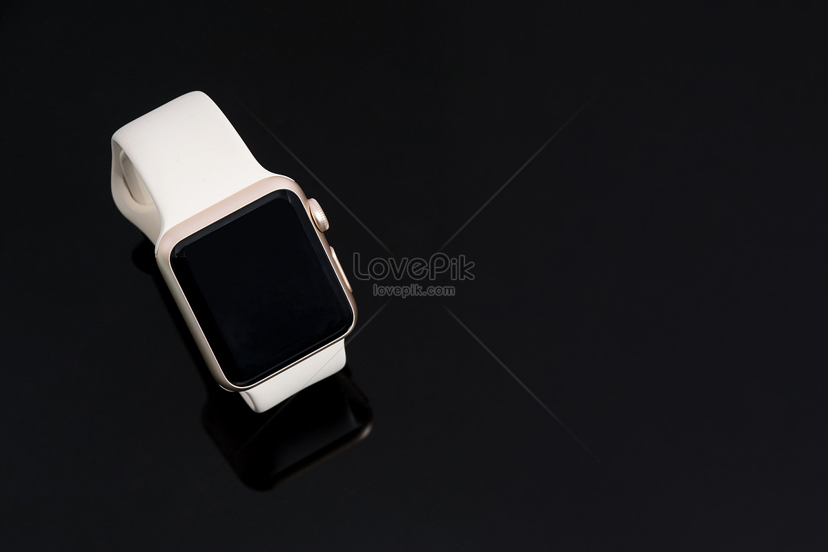 White Smart Watch With Black Background Picture And HD Photos | Free  Download On Lovepik
