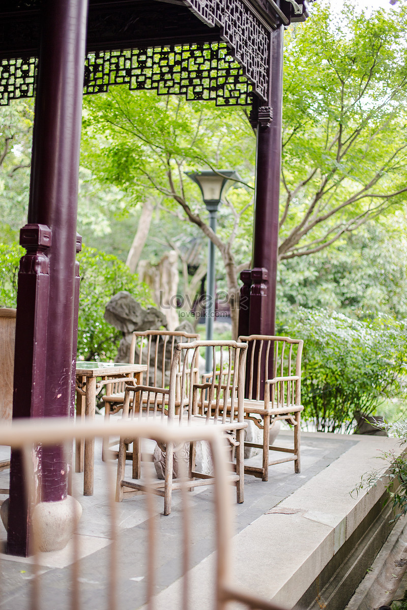 Wooden Chair Wooden Table And Rest Garden Environment Picture And HD Photos  | Free Download On Lovepik