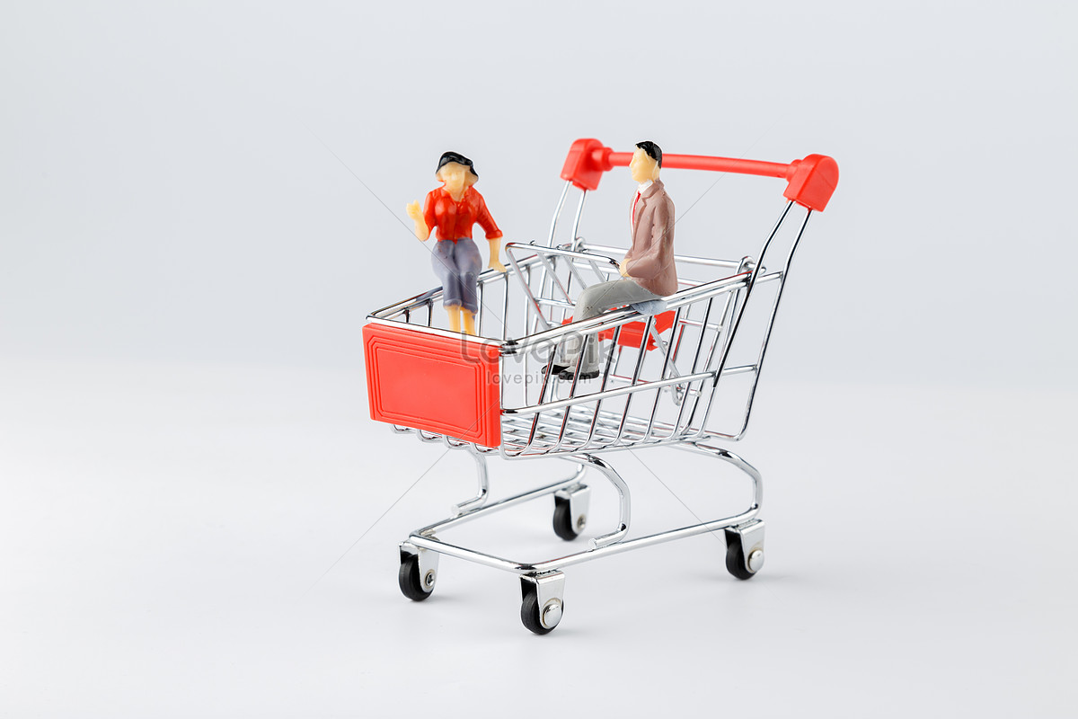 Cartoon Doll And Shopping Cart Picture And HD Photos | Free Download On  Lovepik
