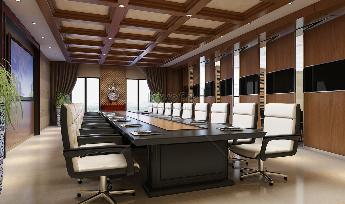 Effect Map Of Pure Wood Decoration Conference Room Picture And HD ...