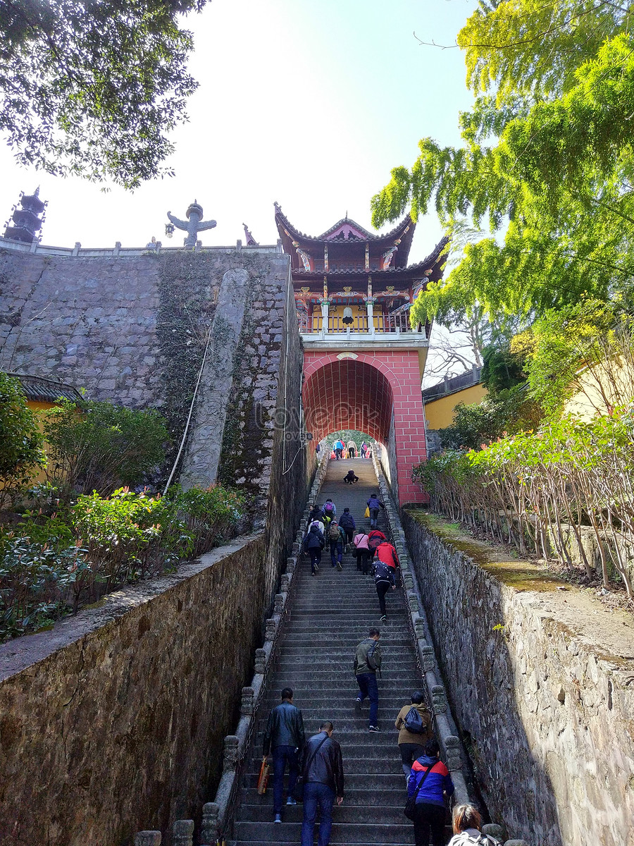 Jiuhuashan, Anhui, HD ภาพถ่ายวัด, มนุษยศาสตร์, สถาปัตยกรรมโบราณ ดาวน์ ...