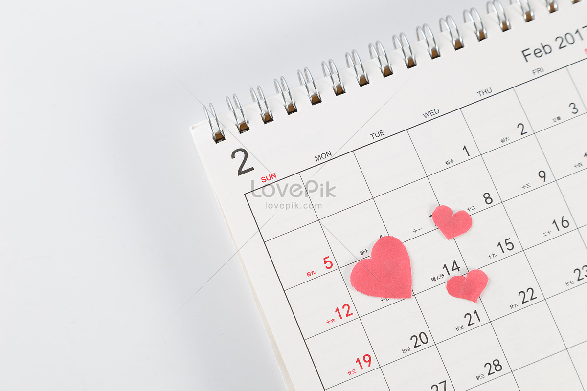 Valentines Day, Calendar Love In The White Background Picture And HD