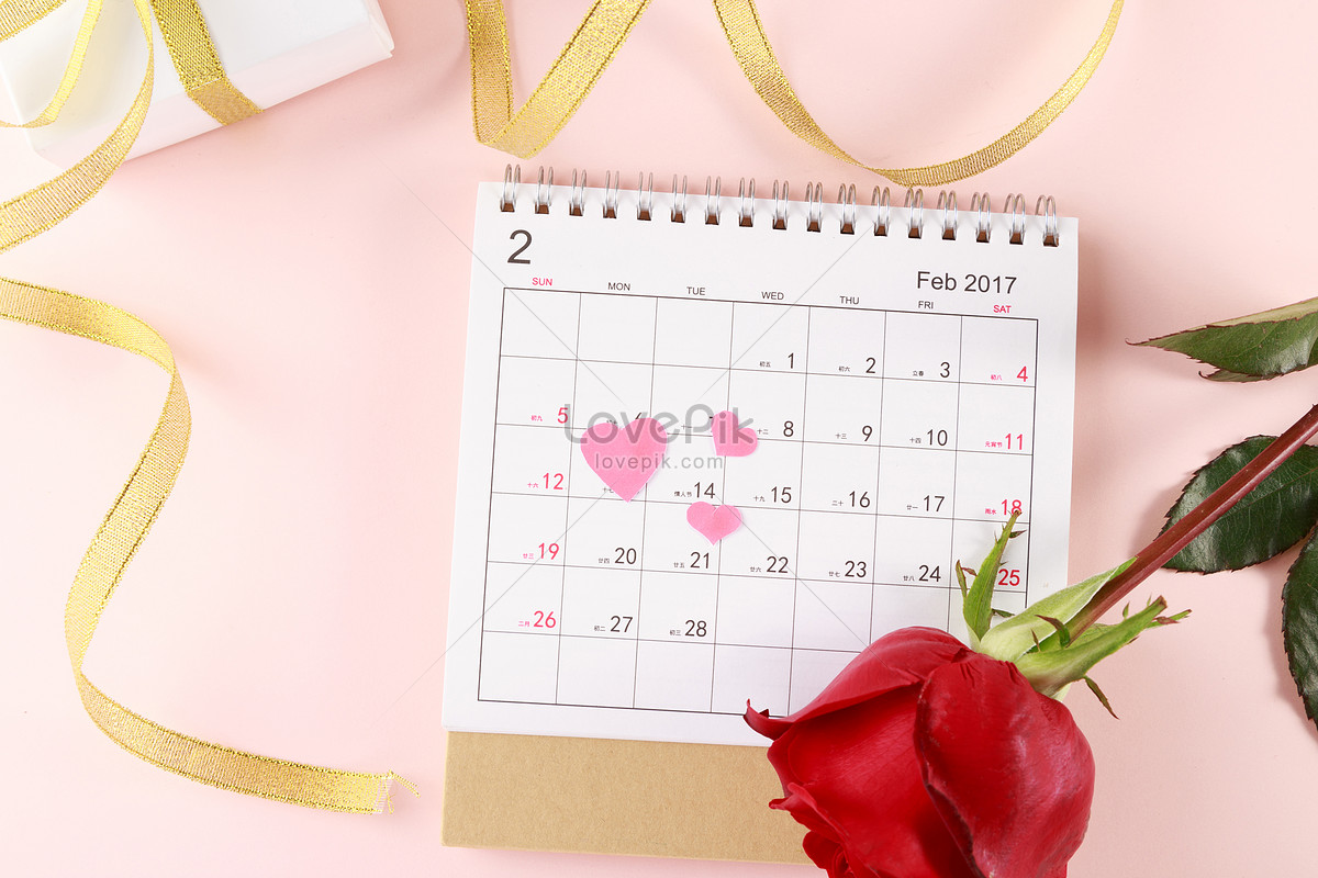 Valentines Day Calendar Rose Gift Box Picture And HD Photos | Free ...