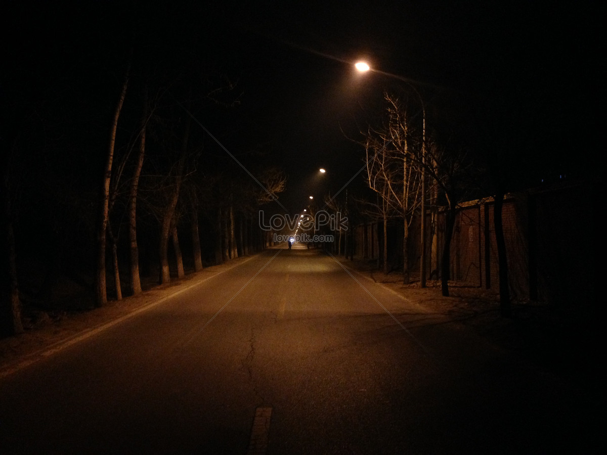 Walk Under The Street Lamp At Night Picture And Hd Photos | Free Download  On Lovepik