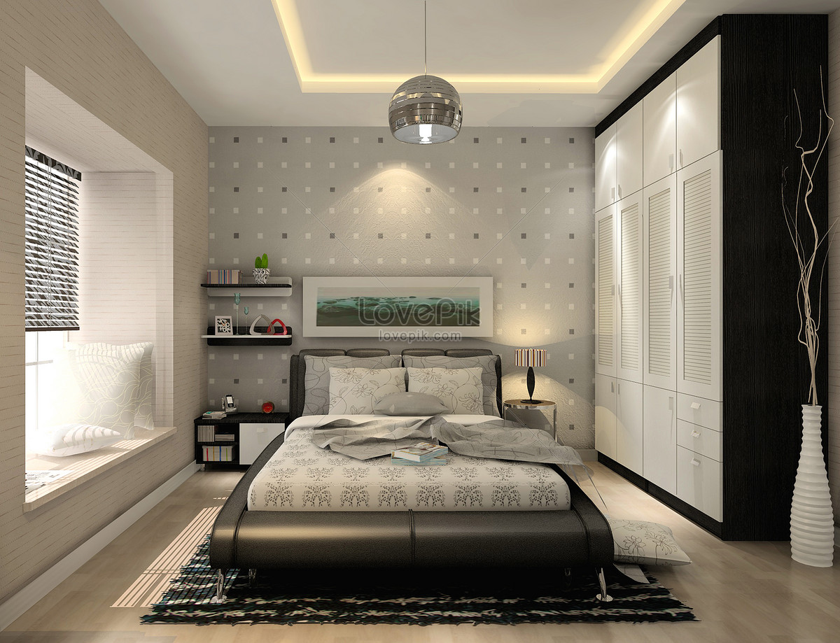 Modern Style Bedroom Effect Map Picture And HD Photos | Free Download ...