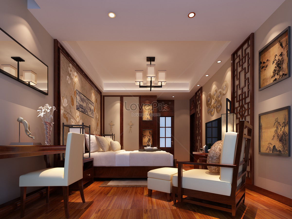 New Chinese Bedroom Design Effect Map Picture And HD Photos | Free ...