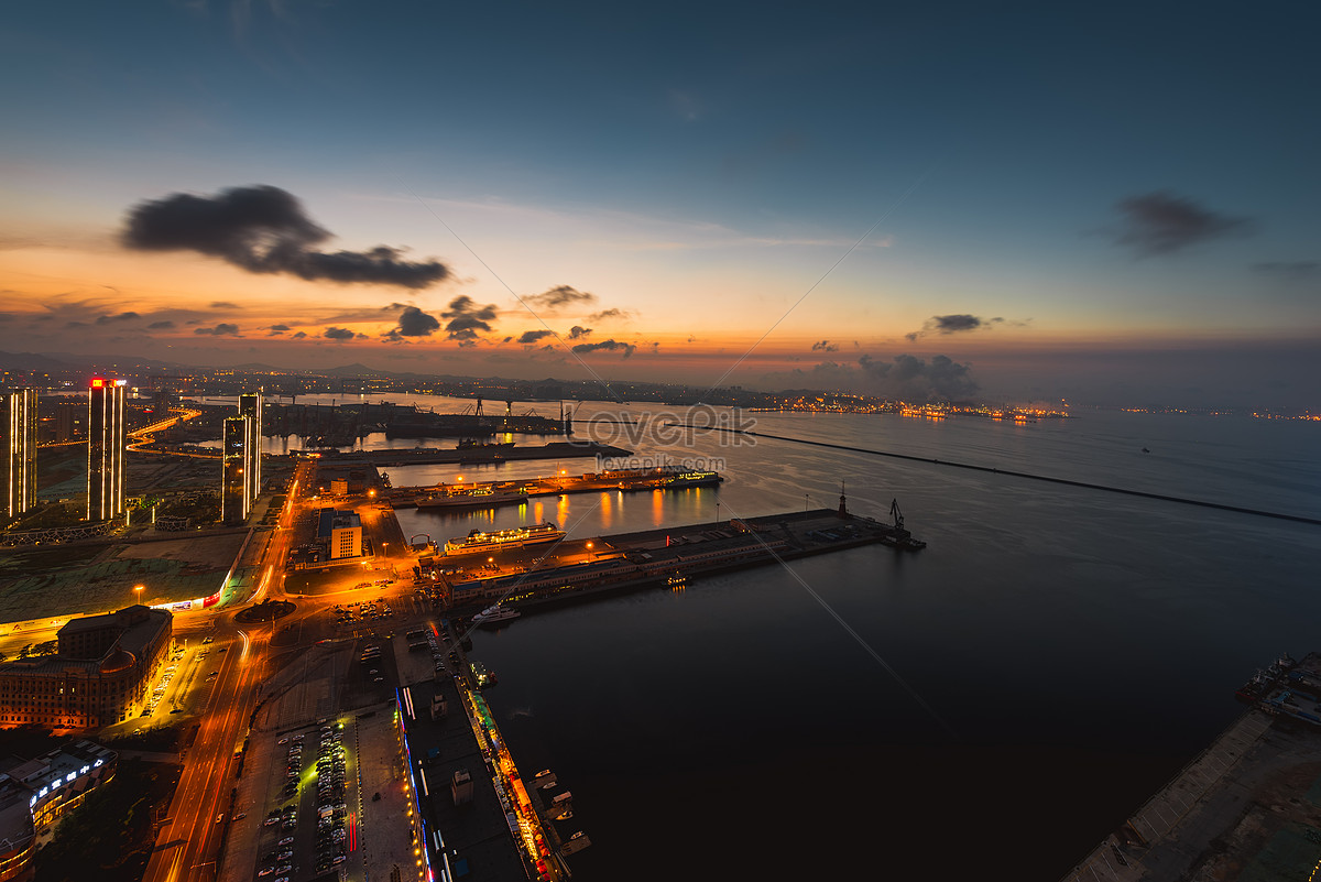 Dalian Port Night Picture And HD Photos | Free Download On Lovepik