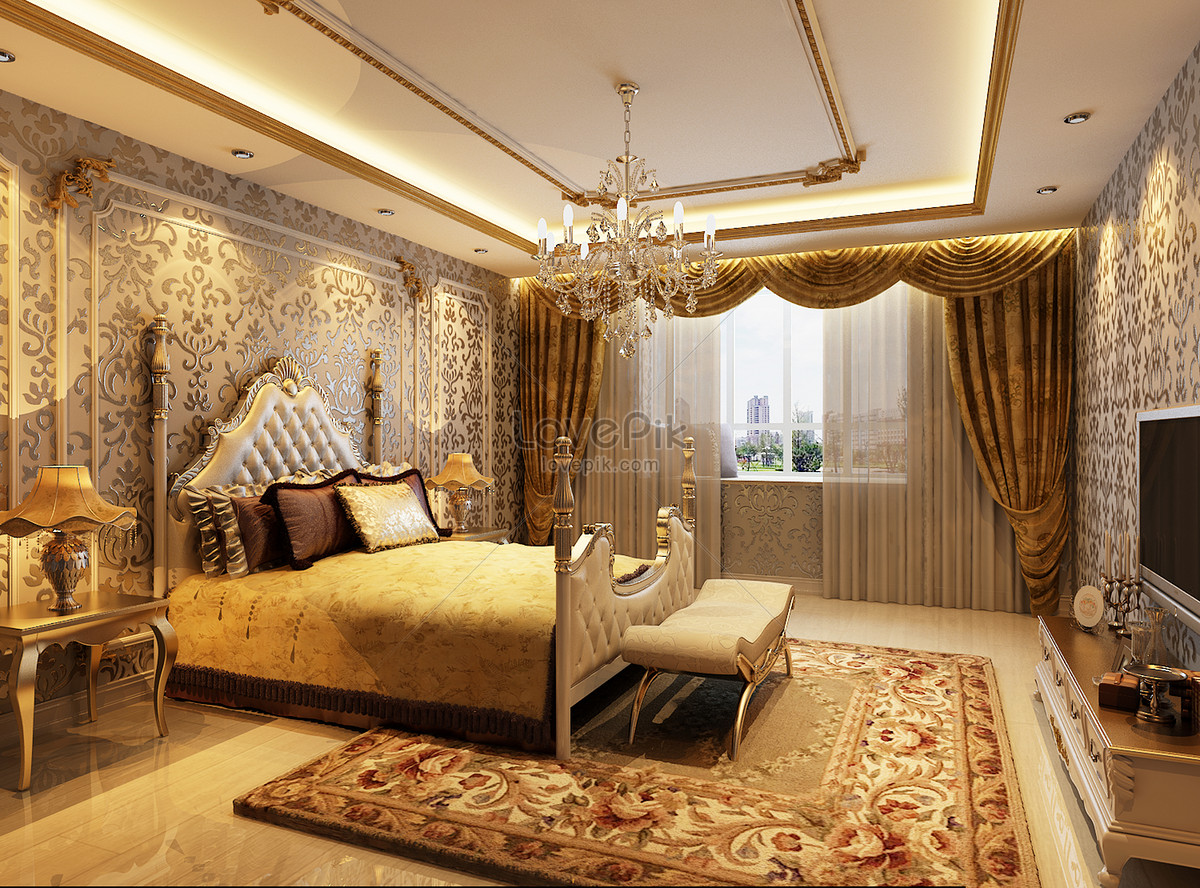 European Style Bedroom Gilt Renderings Picture And HD Photos | Free ...