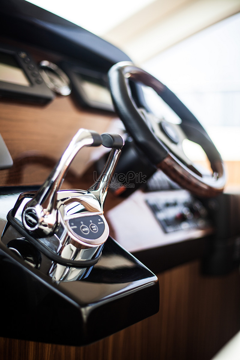 Luxury yacht, car driving, car dashboard, sea HD Photo