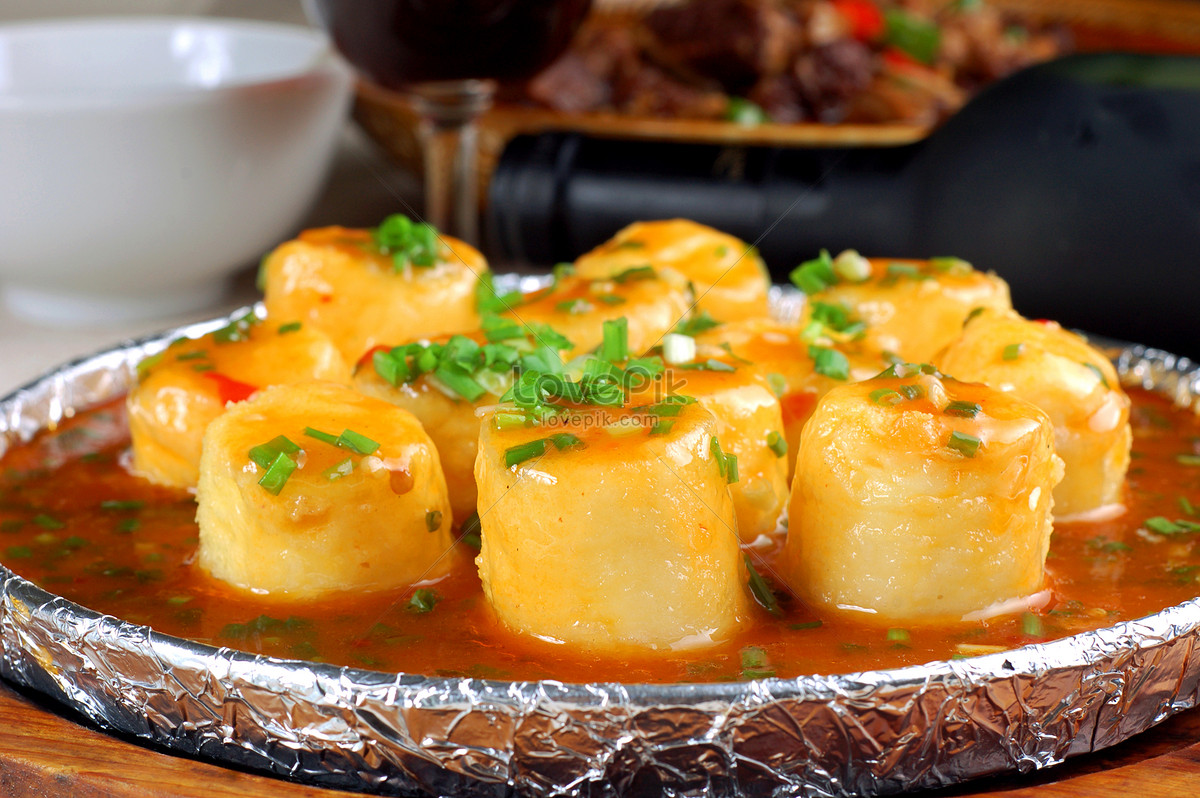 Braised Japanese Tofu With Vegetables Picture And HD Photos | Free ...