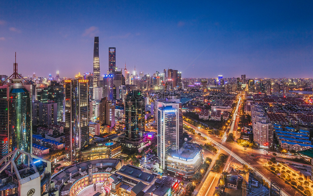 The Dazzling Shanghai Pudong Night View Picture And HD Photos | Free ...