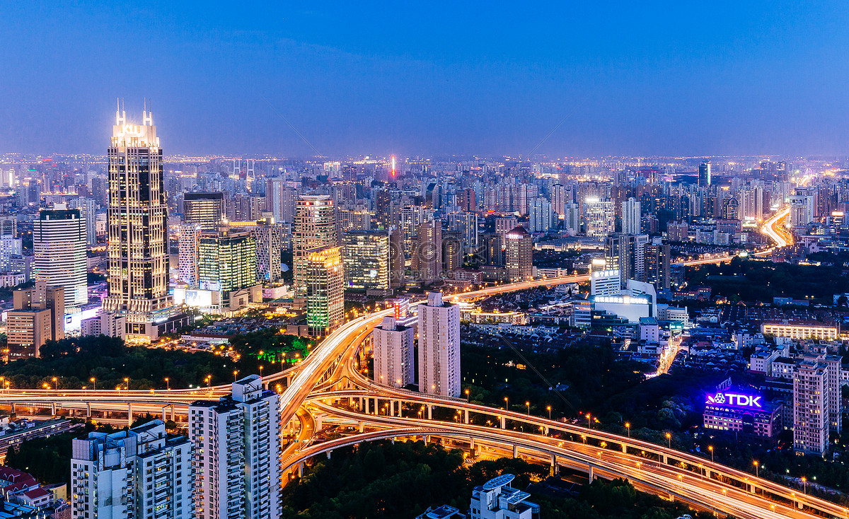 The Night View Of Shanghai Urban Viaduct Picture And HD Photos | Free ...