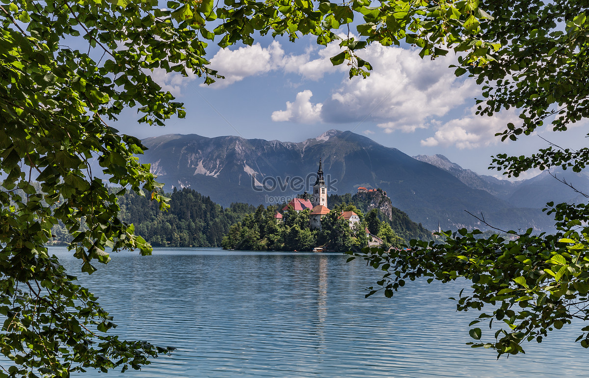 Пейзаж озера Блед, Словения изображение_Фото номер 500850677_JPG Формат  изображения_ru.lovepik.com