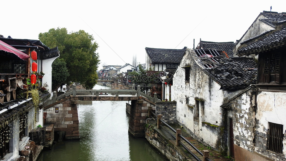 Цзяннань воды город древний город Xiaoqiao Liushui люди изображение_Фото  номер 500803244_JPG Формат изображения_ru.lovepik.com