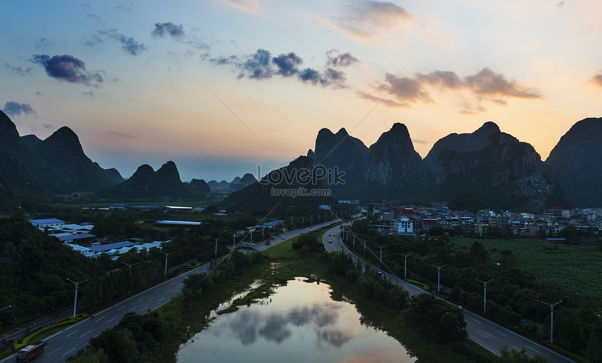 The Sunset Of Guilin Picture And HD Photos | Free Download On Lovepik