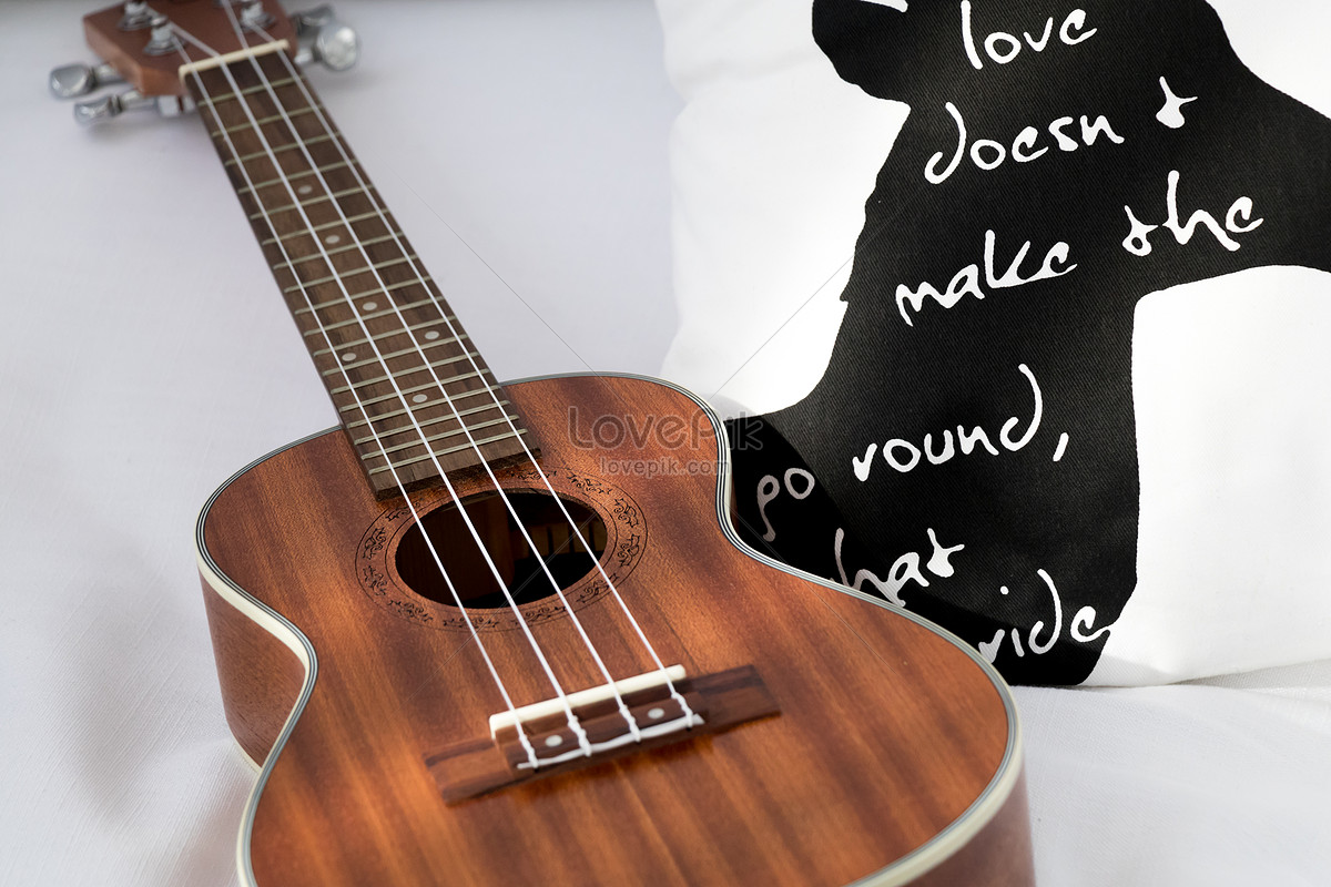 Ukulele on Abstract Background Stock Image - Image of instrument, music:  157076041