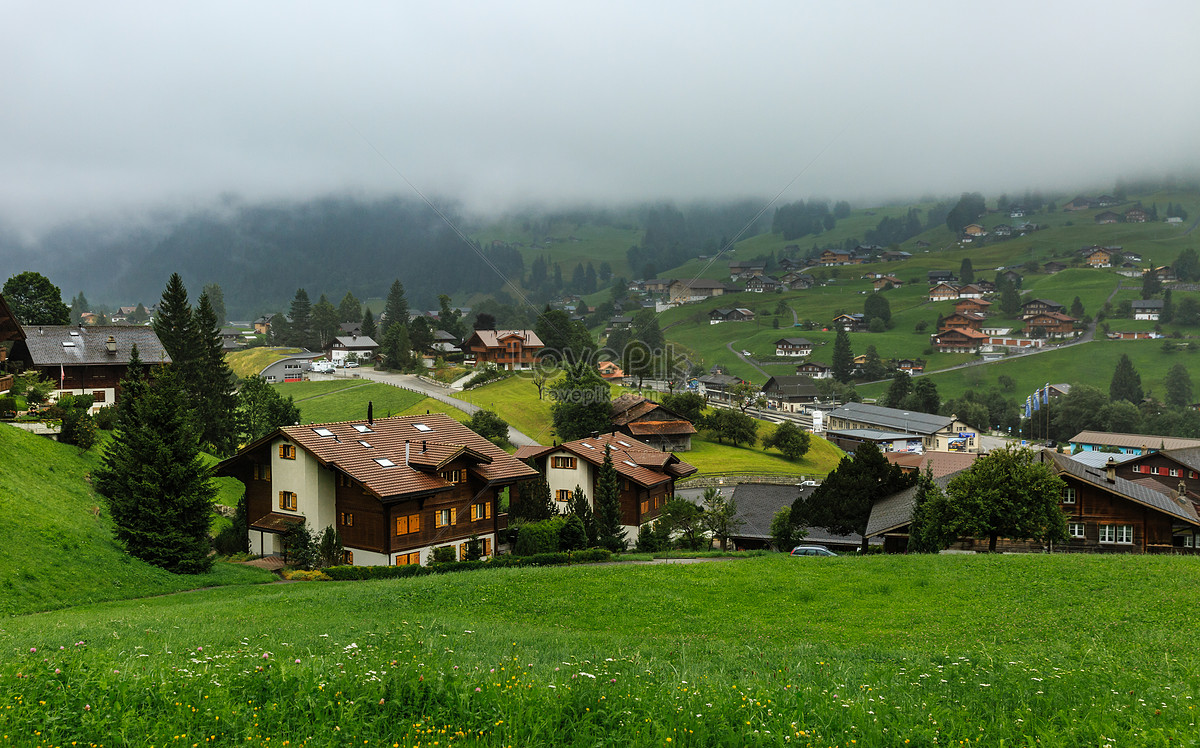ảnh Thụy Sĩ Phong Cảnh đẹp Như Tranh Tải Xuống Miễn Phí, ảnh ngôi làng,  trang trại, làng đẹp Trên Lovepik