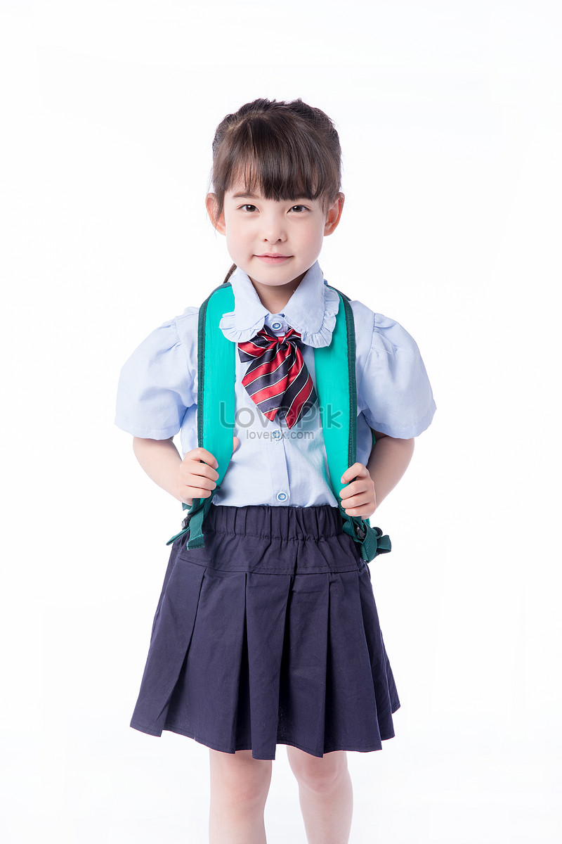 Children Girls Students Backpacks Picture And HD Photos | Free Download ...