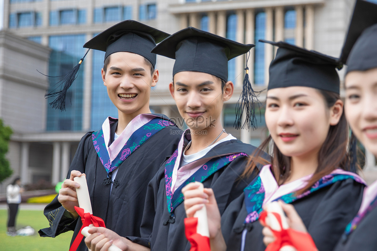 Graduates Holding Graduation Certificates Picture And HD Photos | Free ...