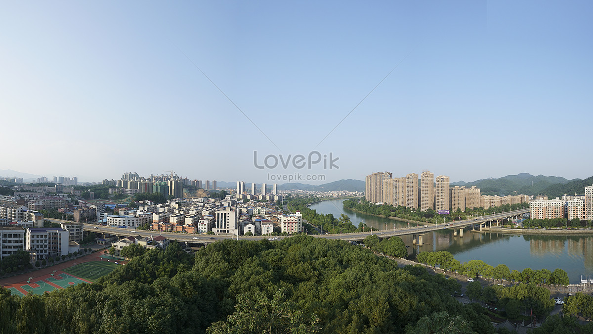 Vista General Del Río Liuyang En La Ciudad De Liuyang Provincia Foto ...