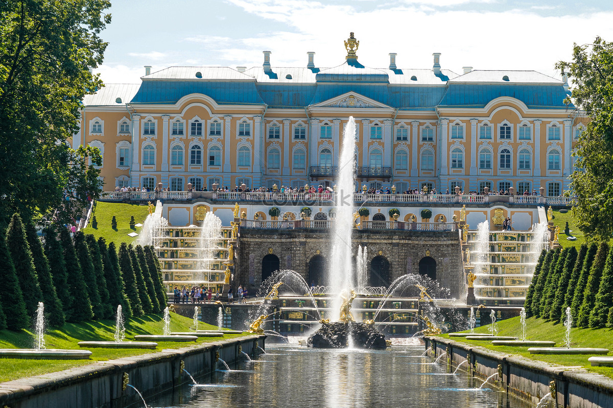 Summer Palace In St Petersburg Russia Picture And HD Photos | Free Download  On Lovepik
