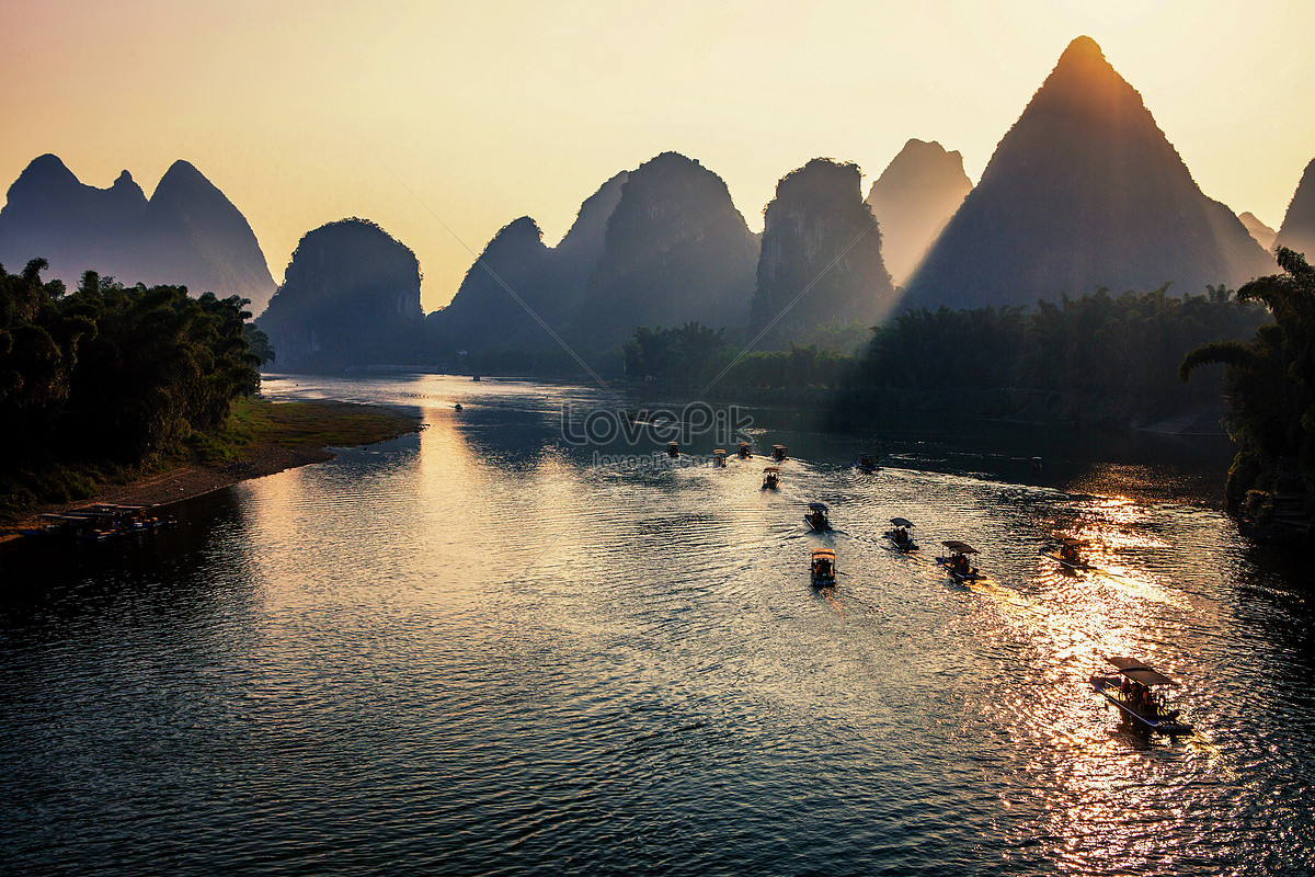 The Sunrise In Guilin Picture And HD Photos | Free Download On Lovepik