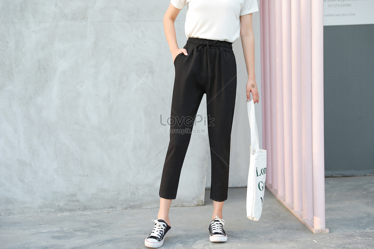 Hot Sale New Ladies Casual Pants Fashion High Waist Trousers - China  Trousers and Shorts price | Made-in-China.com