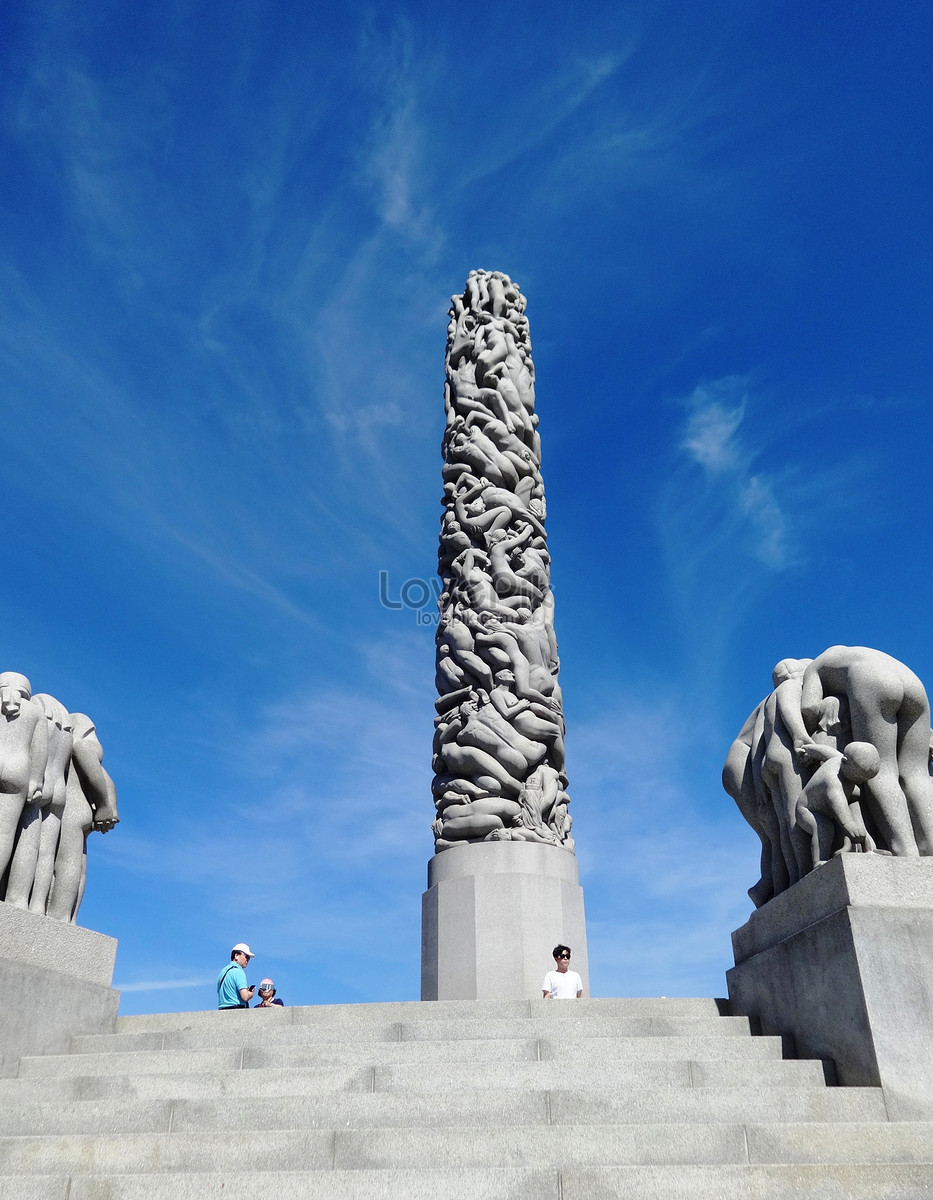 Колонна жизни в парке скульптур Осло, Норвегия изображение_Фото номер  500999914_JPG Формат изображения_ru.lovepik.com