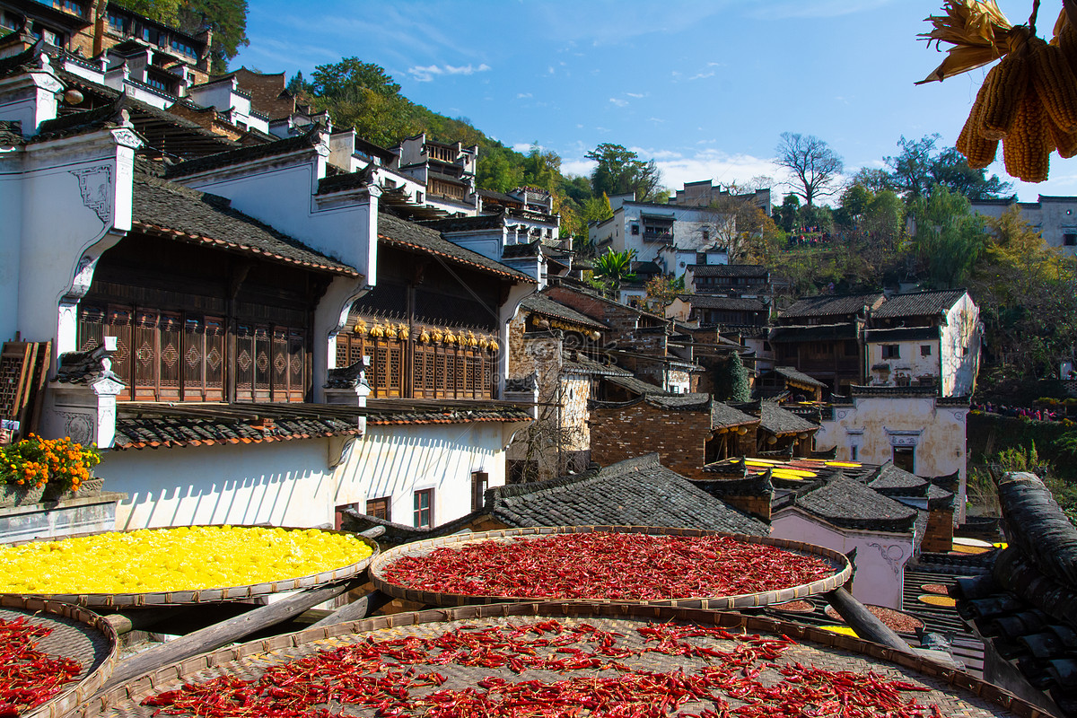 Sun Fall In Wuyuan Ling Village Jiangxi Picture And HD Photos | Free ...