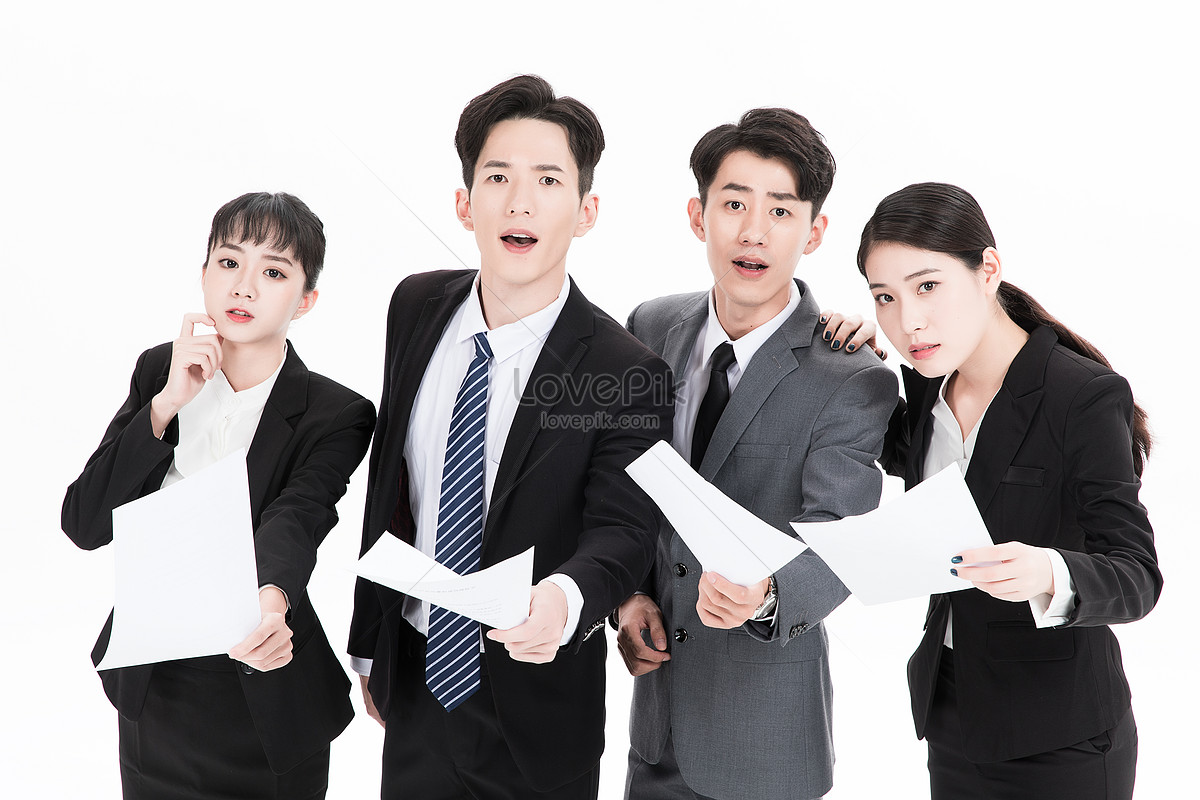 Young White Collar Workers Delivering Resumes Picture And HD Photos ...