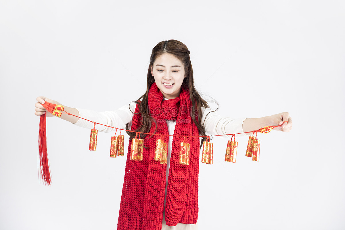 New Years Women Holding Firecrackers Picture And HD Photos | Free ...