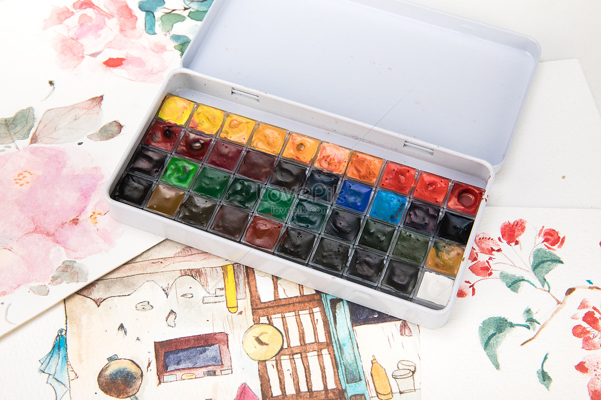 รูปจานสีน้ำ, HD รูปภาพสีน้ำ, gouache, ภาพวาด ดาวน์โหลดฟรี - Lovepik