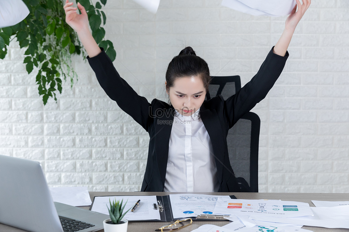 Workplace Business Women Stress Picture And HD Photos | Free Download ...