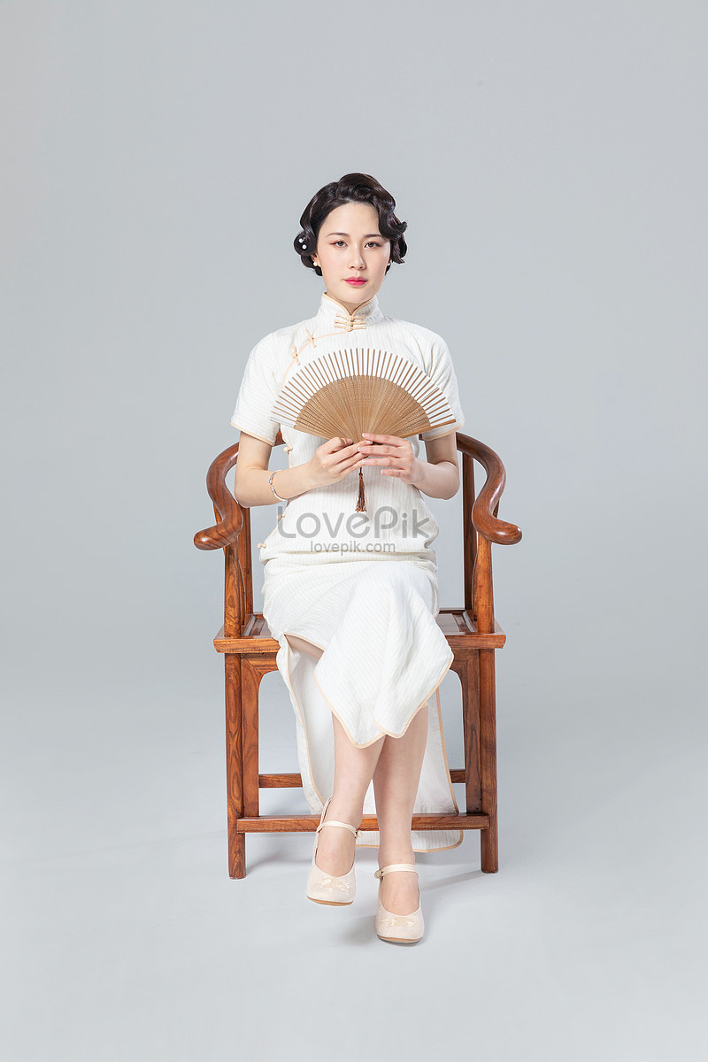 Cheongsam Female Chair Folding Fan Picture And HD Photos | Free ...