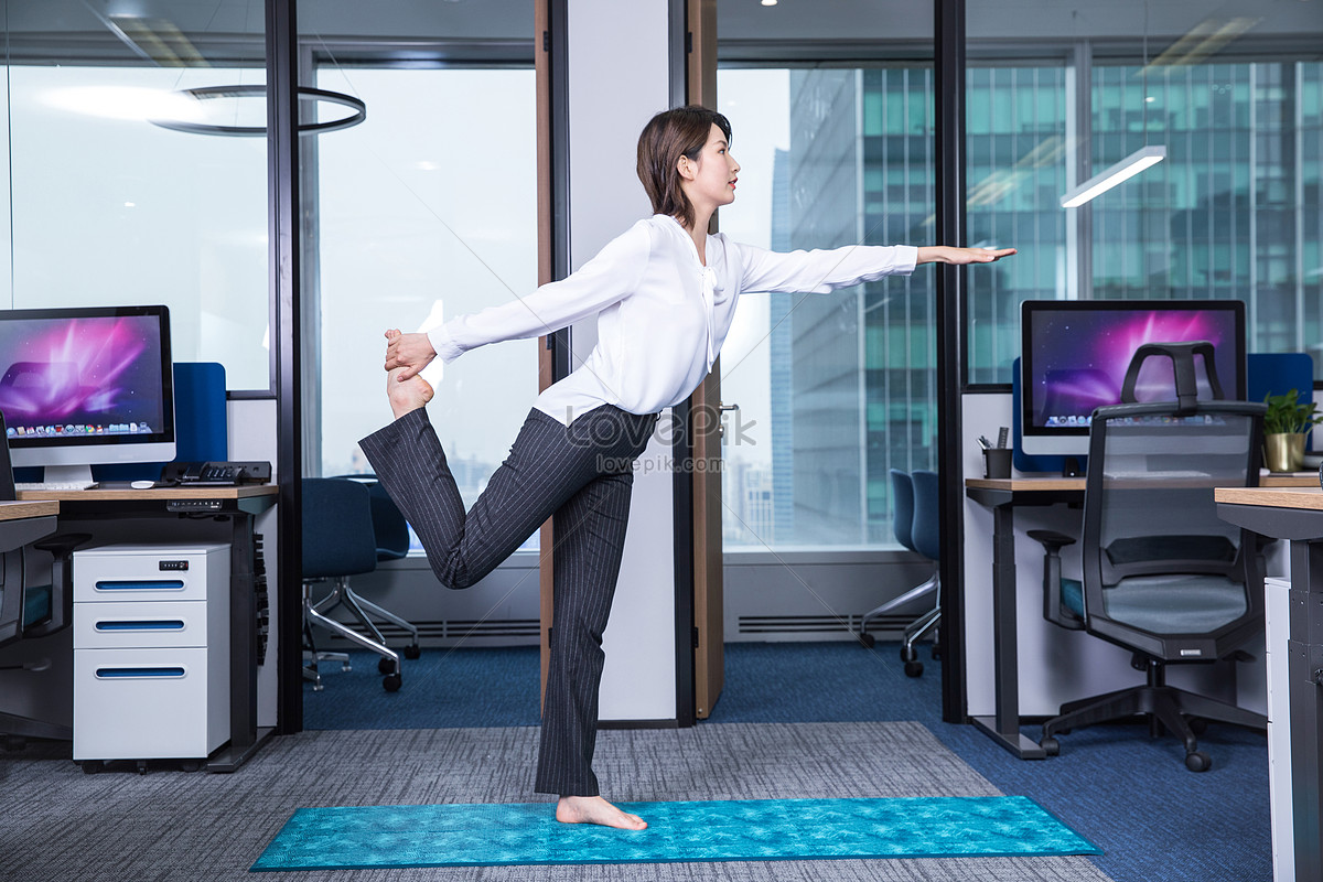 Lady Office Fitness Yoga Picture And HD Photos | Free Download On Lovepik