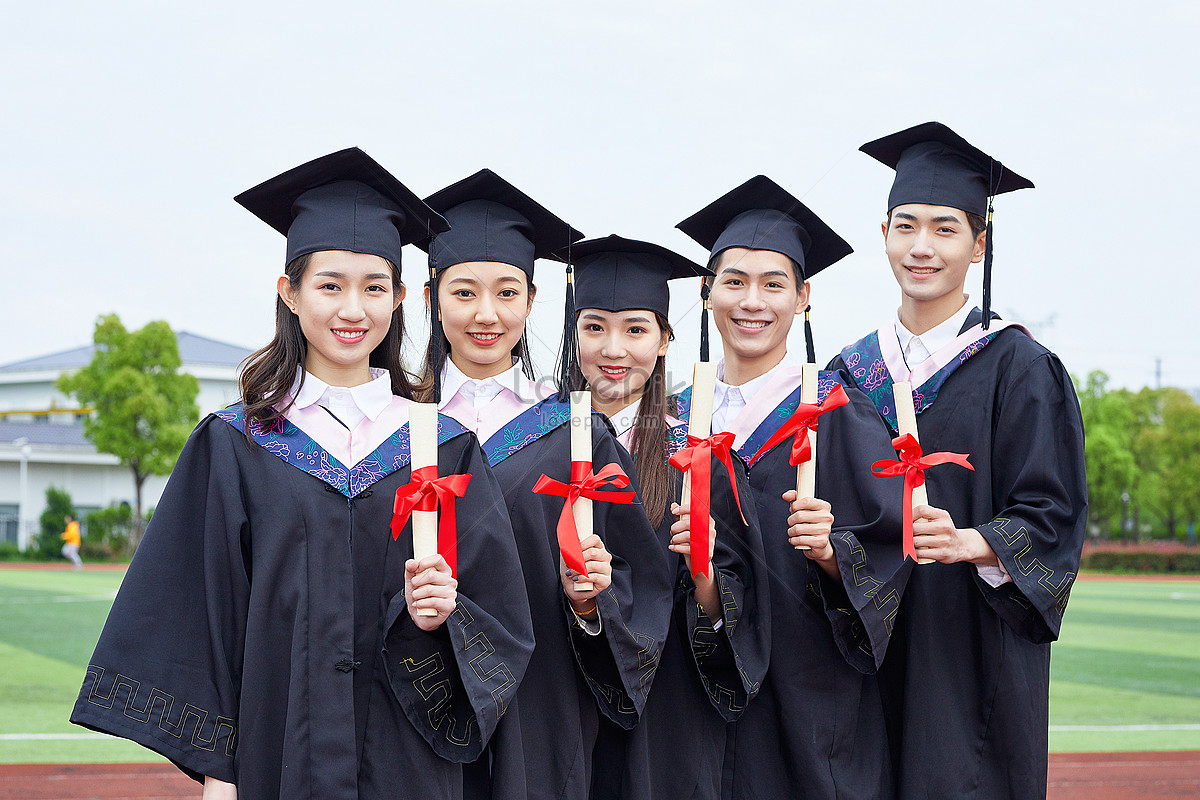 University Graduates Holding A Certificate Picture And HD Photos | Free ...