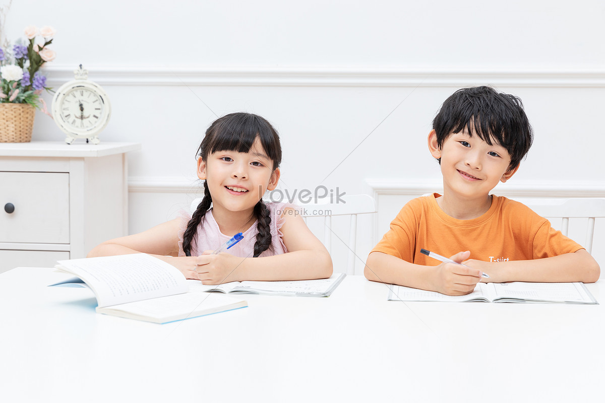 Children doing summer homework, and homework, kids boy, children HD Photo