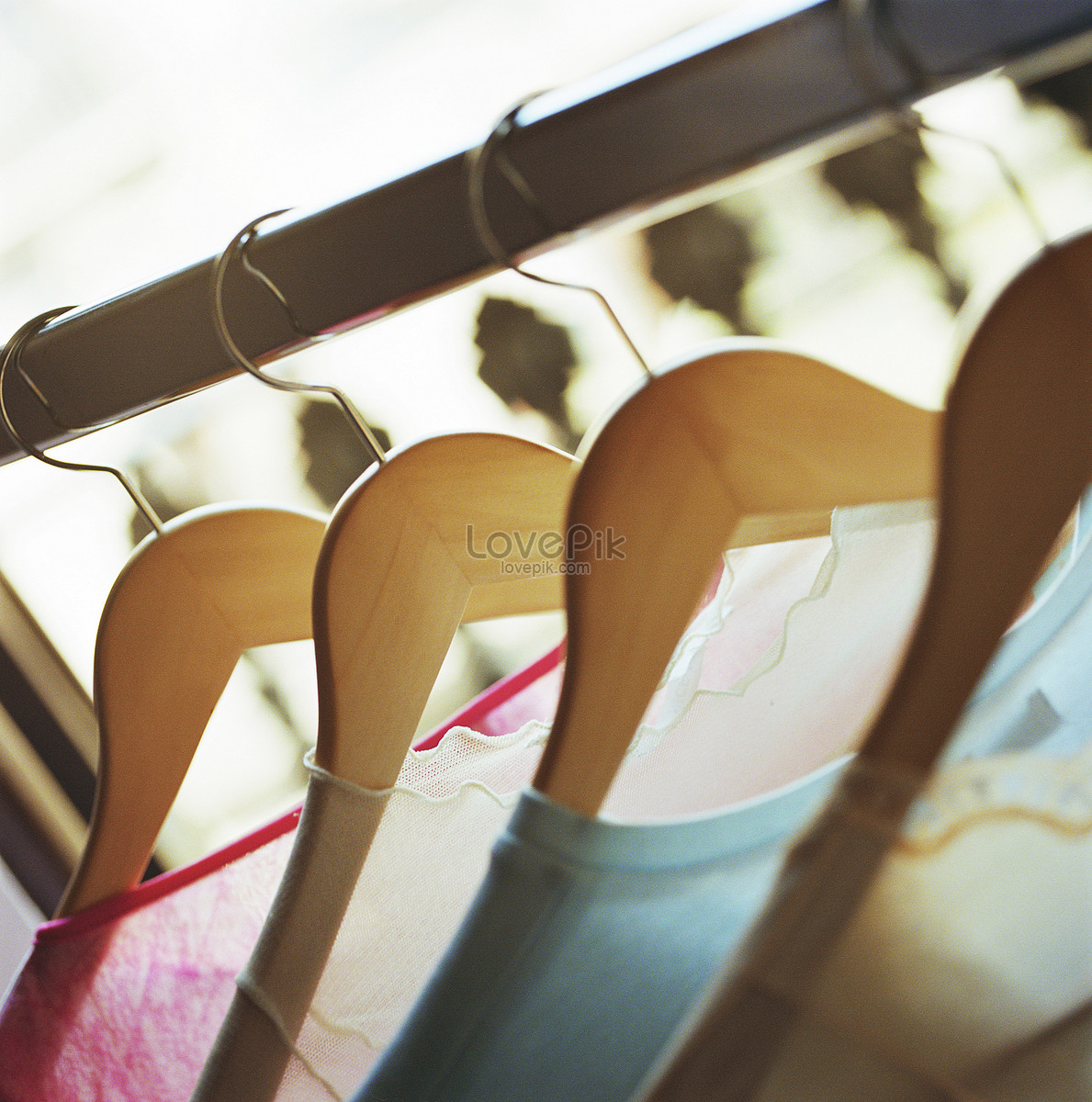 Closeup Of Clothes On Hangers Picture And HD Photos
