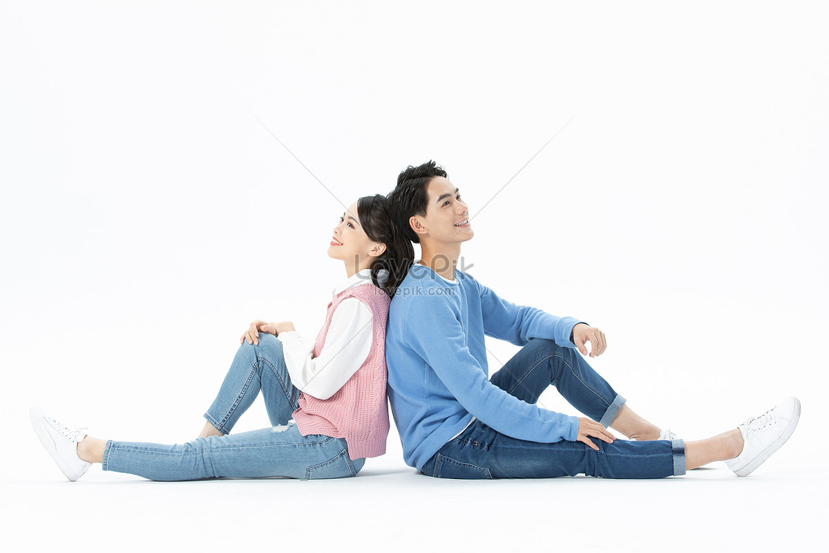 Couple Sitting Back To Back On The Ground Picture And Hd Photos Free