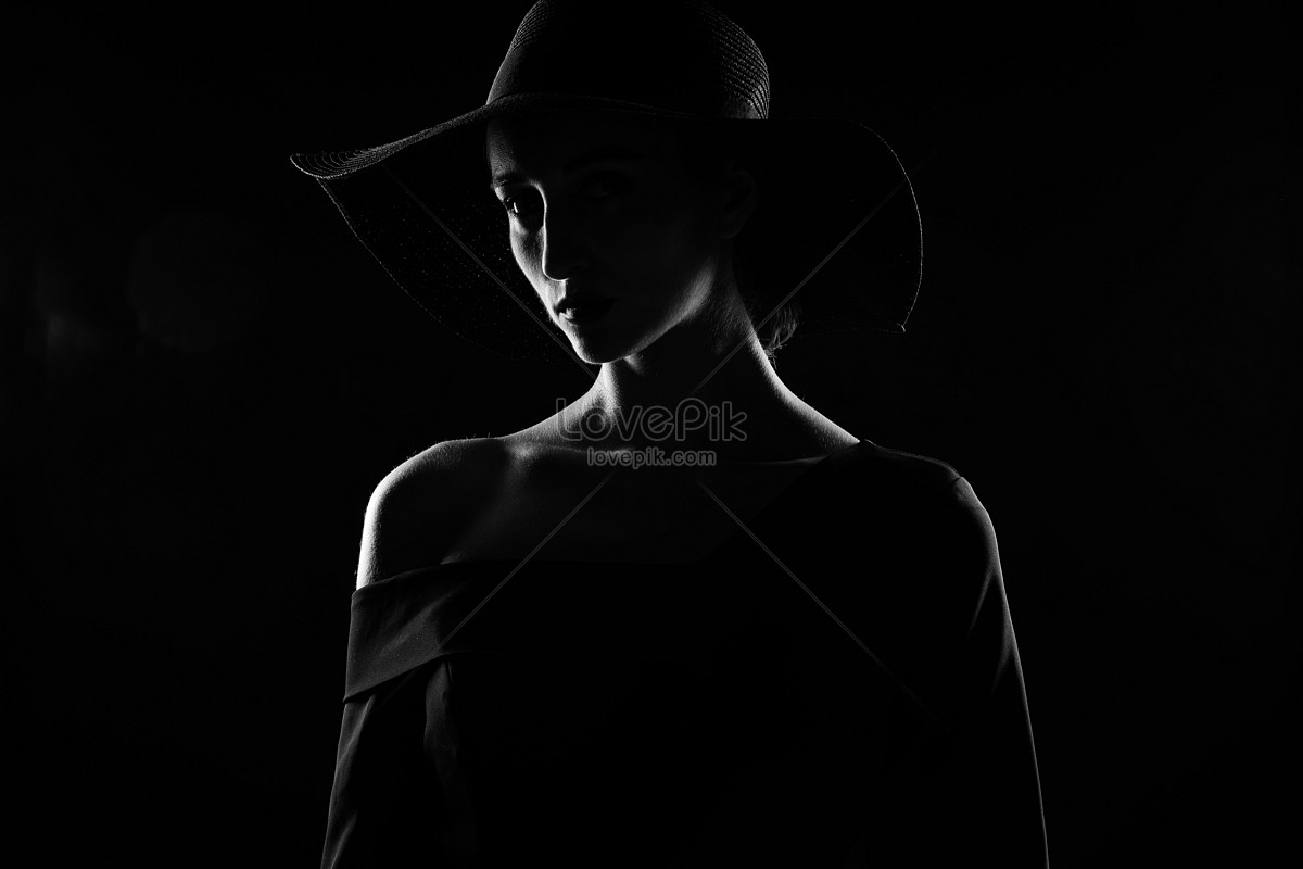black and white silhouette photography woman