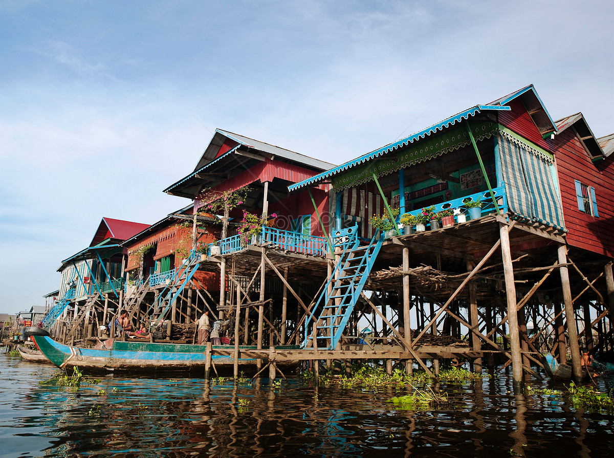 Kompong Phluk Floating Village на озере Большой Тонлесап, Камбод  изображение_Фото номер 501452665_JPG Формат изображения_ru.lovepik.com